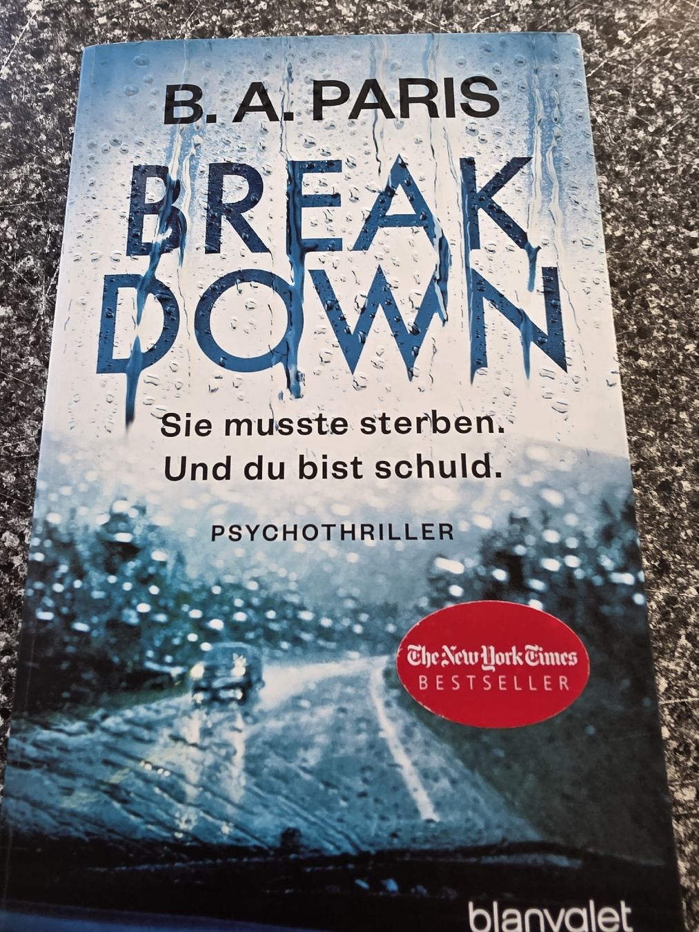 Bücher: B. A. Paris Breakdown Psychothriller  – Gebraucht aus Madiswil von Sandraho