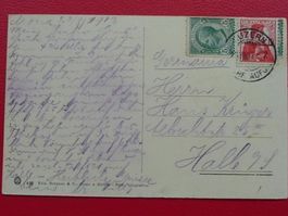 1912, ZWEI-LÄNDER-FRANKATUR CH-Italien auf Karte TESSIN !