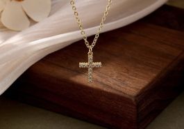 Silber Vergoldet 14K Mode Kreuz Anhänger