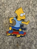 Bart Simpson Pin Skateboard Basketball Metall bunt