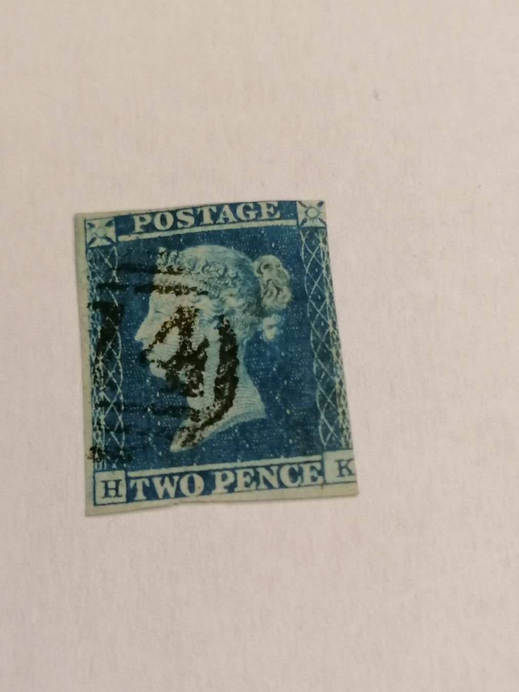 Tous les timbres: Two pence blue 1841, Platte 4  – D'occasion à Happerswil par tschergi