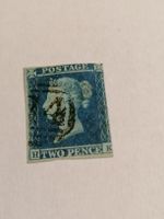 Two pence blue 1841, Platte 4 
