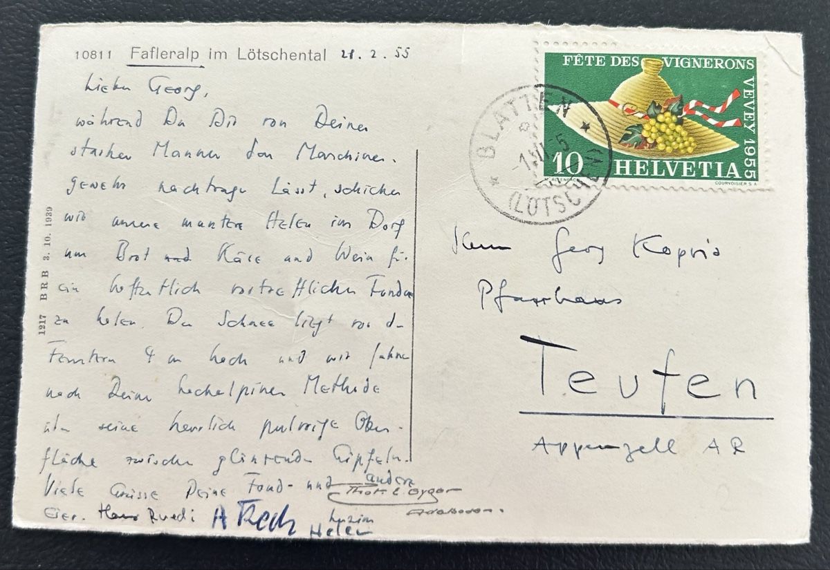 Cartoline postali: Fafleralp im Lötschental im Winter  – Usato da Horw venduto da Tellbub 1