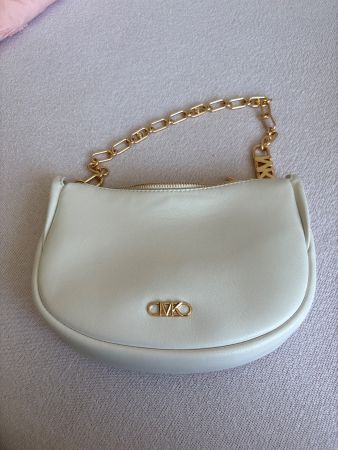 Tasche Michael Kors weiss mit Goldkette neuwertig