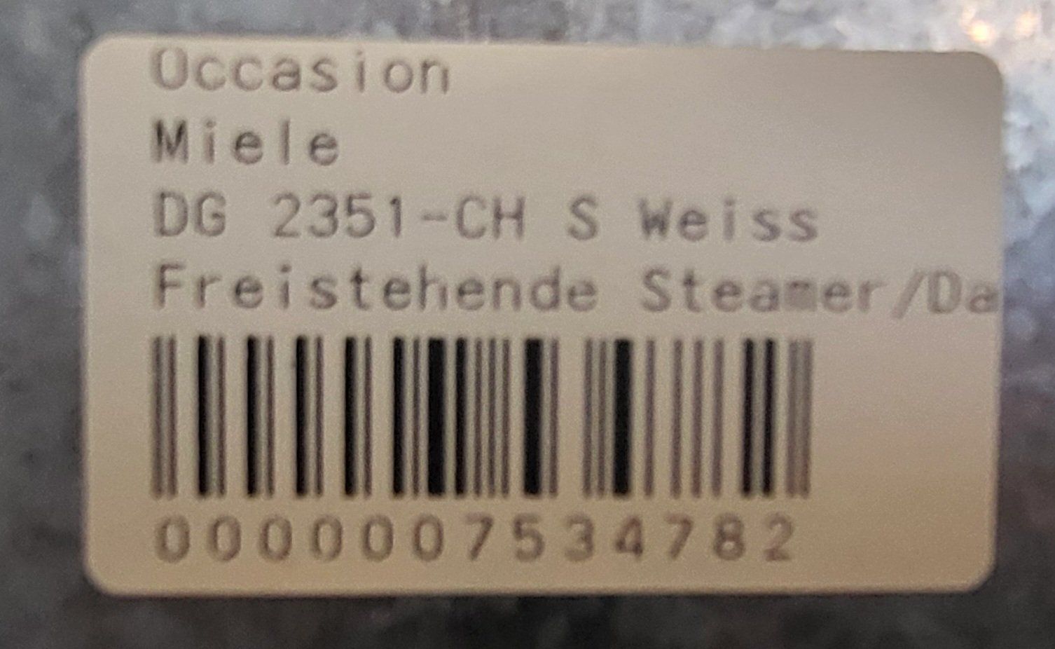 Miele Elettrodomestici da cucina: Miele Steamer – Usato da Adlikon b.Regensdf venduto da YvZi 3