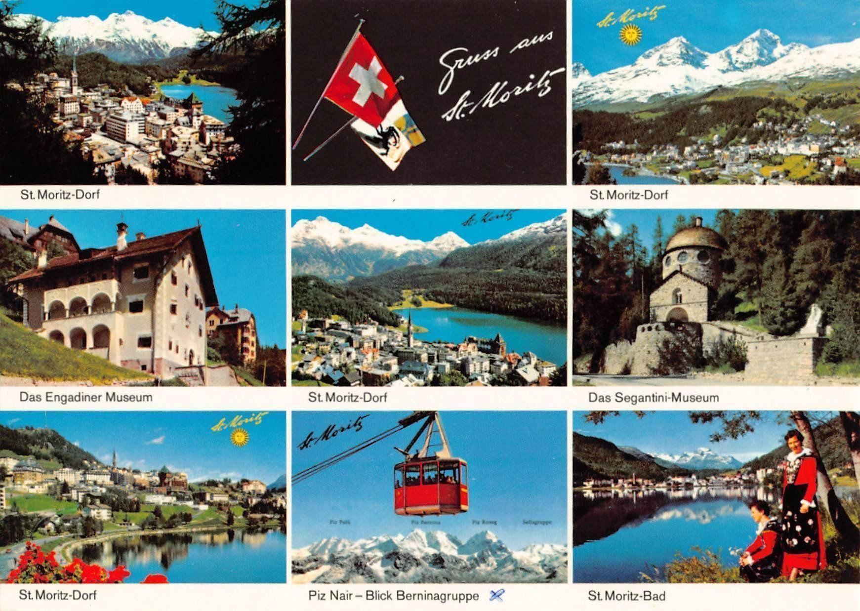Cartoline postali: Gruss aus dem Bündnerland: ST. MORITZ 1979 – Usato da Winterthur venduto da SchatzchischtliWinti