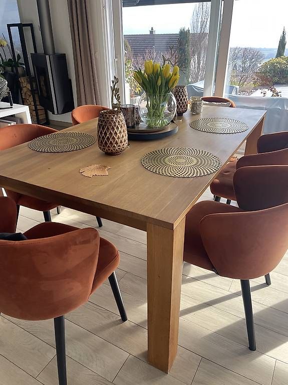 Tavoli: Table salle à manger chêne massive 180x110 + 60 cm – Usato da Yens venduto da GIPE
