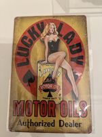 Lucky Lady Blechschild, Retro Vintage