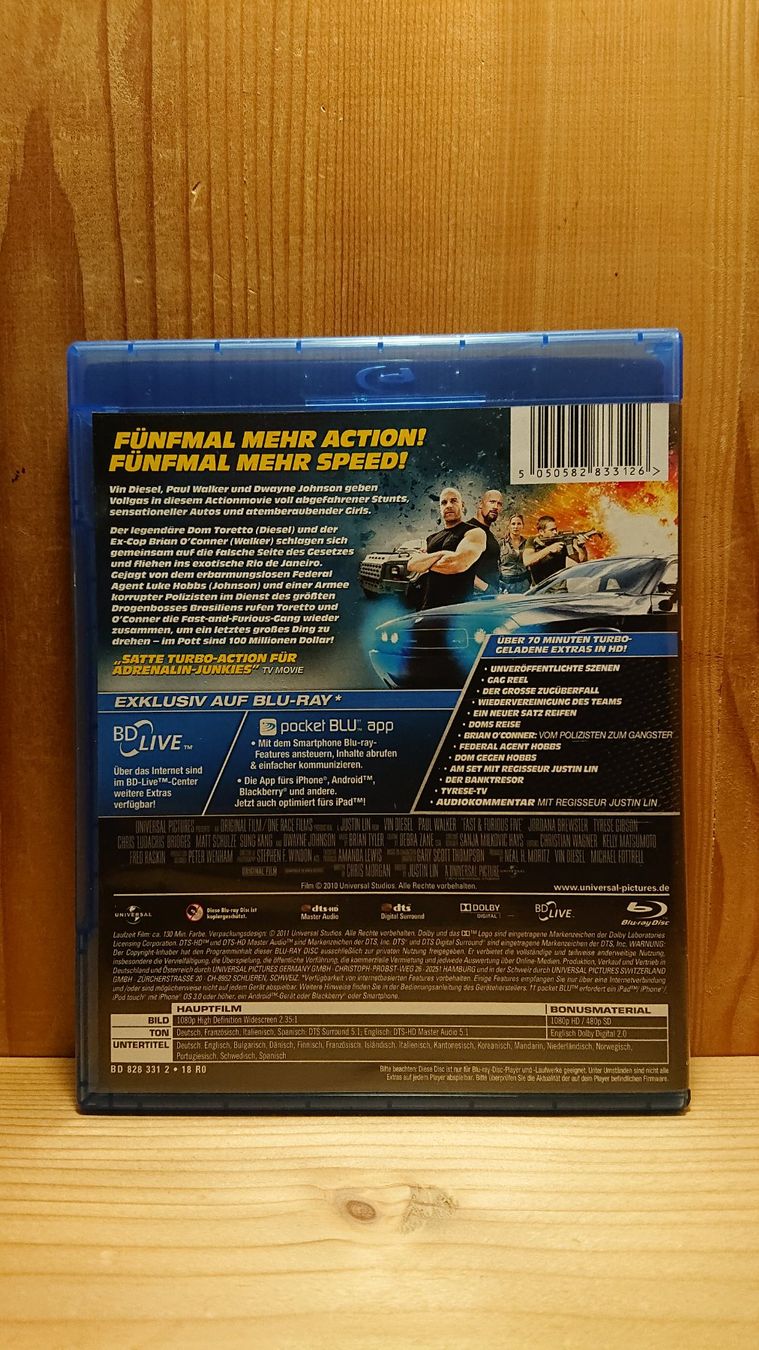 Tutti i DVDs: FAST AND FURIOUS 5 Blu-Ray – Usato da Wilderswil venduto da Exebub 1