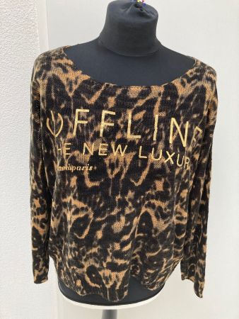 Pullover Pulli Gr. S/M, schwarz/braun