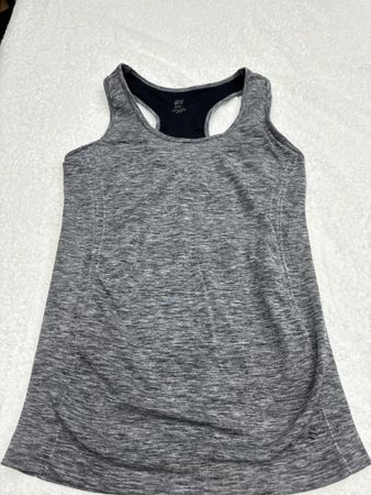 H&M Débardeur de sport intégré, gris chiné, taille S! (54)