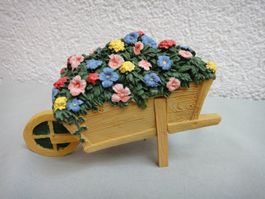 Puppenhauszubehör, Dekorative Blumenkarre