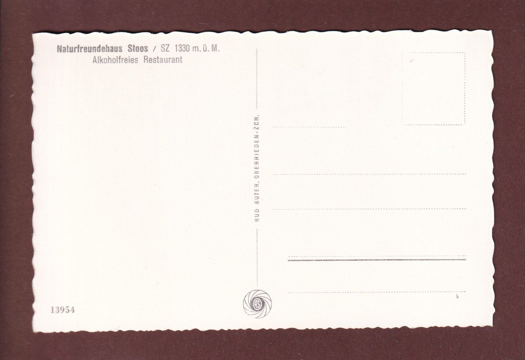 Ansichtskarten: Naturfreundehaus STOOS – Gebraucht aus Pully von nicecards 1