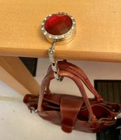 Handtaschen Halter, gross, rot, Schmuckstück