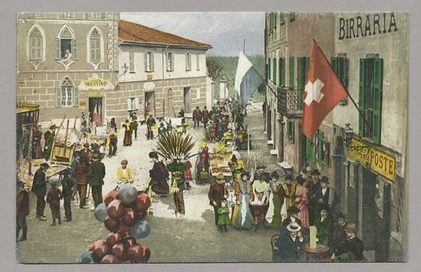 Ansichtskarten: AGNO, SAN PROVINO, BIRRERIA, POSTA, 1927 – Gebraucht aus Pura von ulisse1957