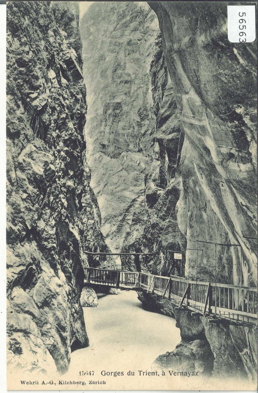 Cartoline postali: Vernayaz - Gorges du Trient – Usato da Ettingen venduto da Kartenplanet