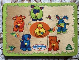 ELC Blossom Farm Holzpuzzle Bauernhoftiere mit Ton