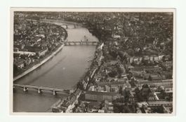 Basel, Stadtansicht mit der Drei Rheinbrücken