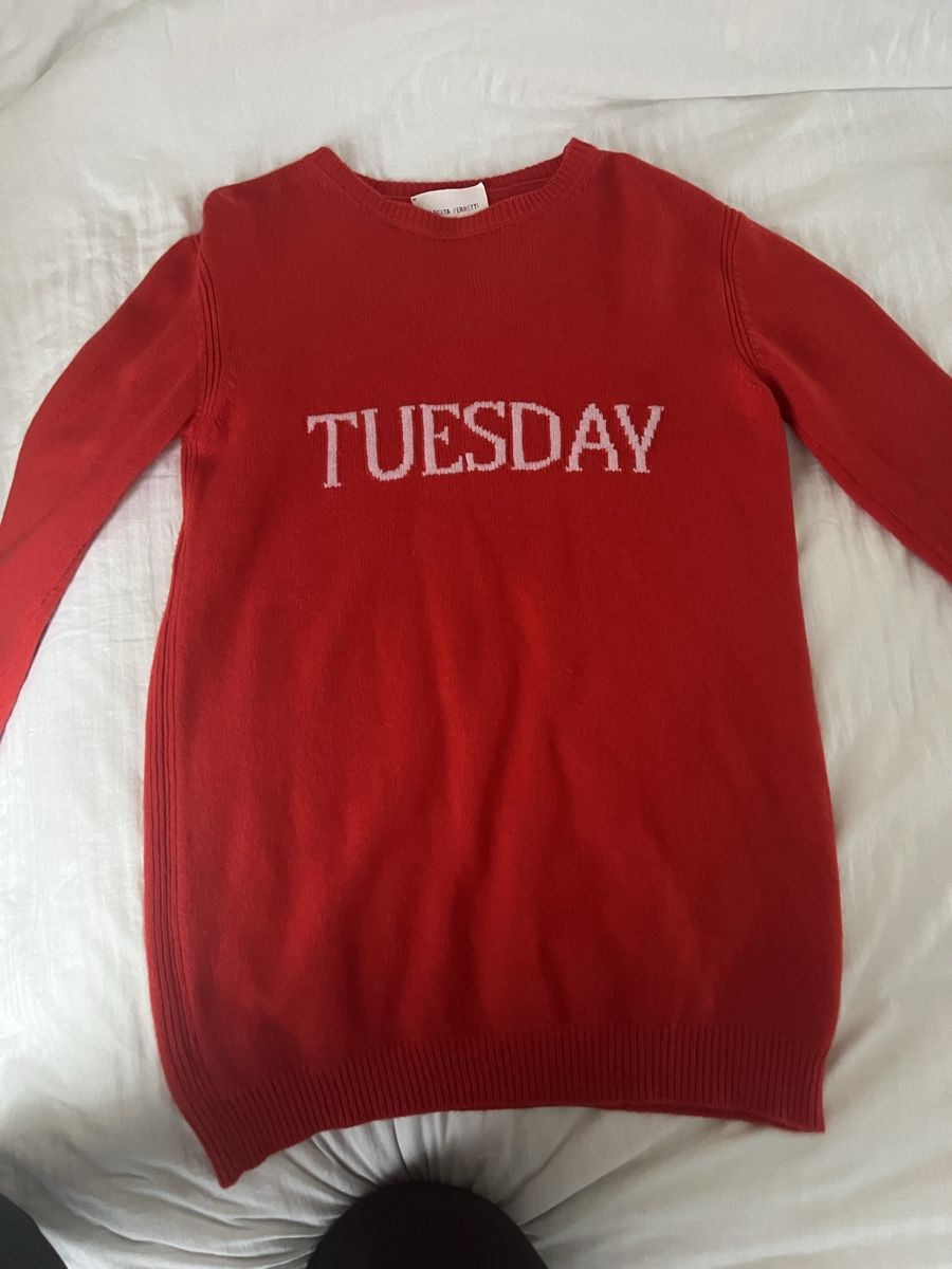 Pullover & Sweatshirts: Roter Kaschmirpullover Alberta Ferretti Grösse L – Gebraucht aus Sarnen von Cat35