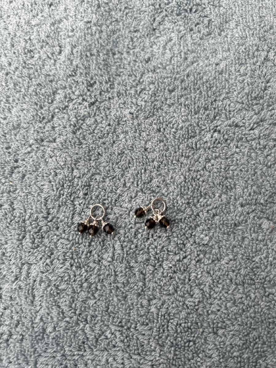 Boucles d'oreille: creolen charms rauchquarz – D'occasion à Wohlen b. Bern par Honeypie