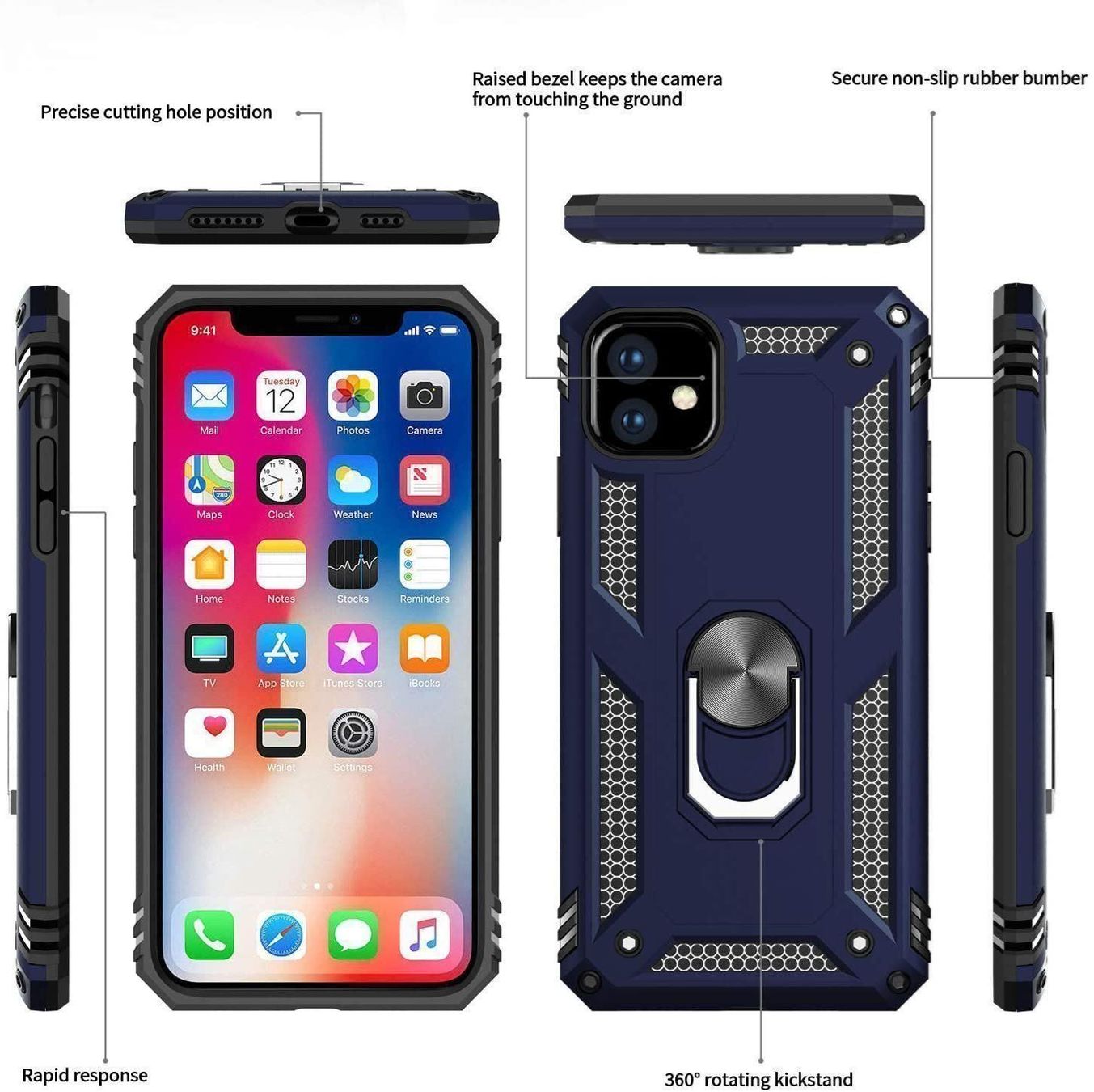 Covers & Schutzfolien: iPhone 13 PRO MAX Hülle Etui Ring Case Magnet Cover ROBUST – Neu und originalverpackt aus Volketswil von coverandmore 1