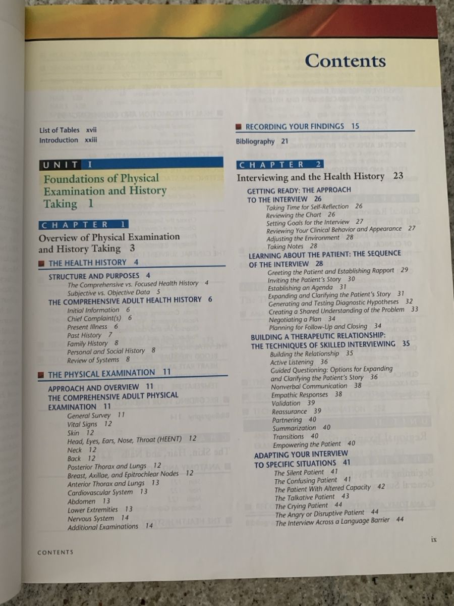 Libri: Bates' Guide to Physical Examination 9th Edition – Usato da Genève venduto da sunsustains 2