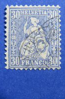 30 Rp.blau Sitzende Helvetia Nr.41 - SBK: 25.-.