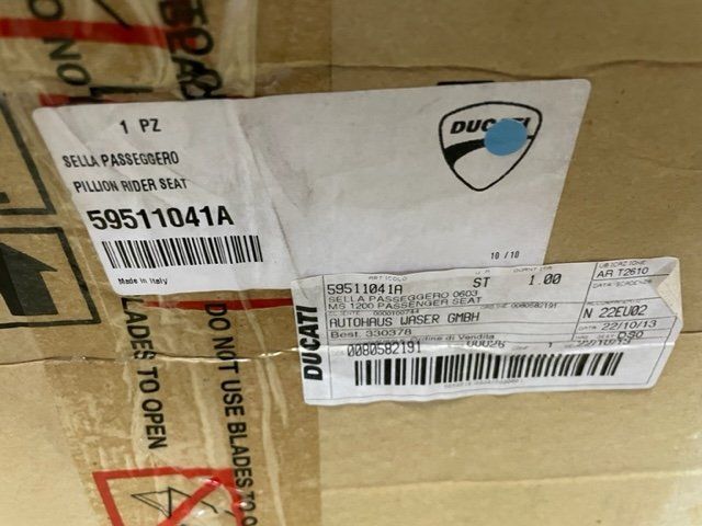 Ducati Alle Motorradersatzteile: Ducati Multistrada 1200 Soziussitz Beifahrer Sitz Sitzbank – Neu und originalverpackt aus Stäfa von pablopinkas 3