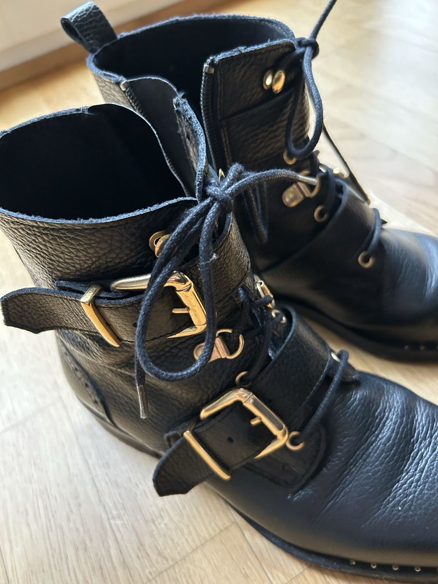 Scarpe da donna: Lederstiefeletten mit Schnallen, Grösse 38, Schwarz – Usato da Basel venduto da MyAn 4