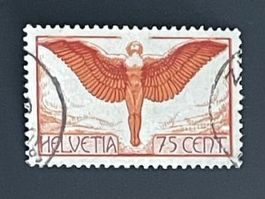 1924 Flugpostmarke 75 Cent glattes Papier ʘ F11