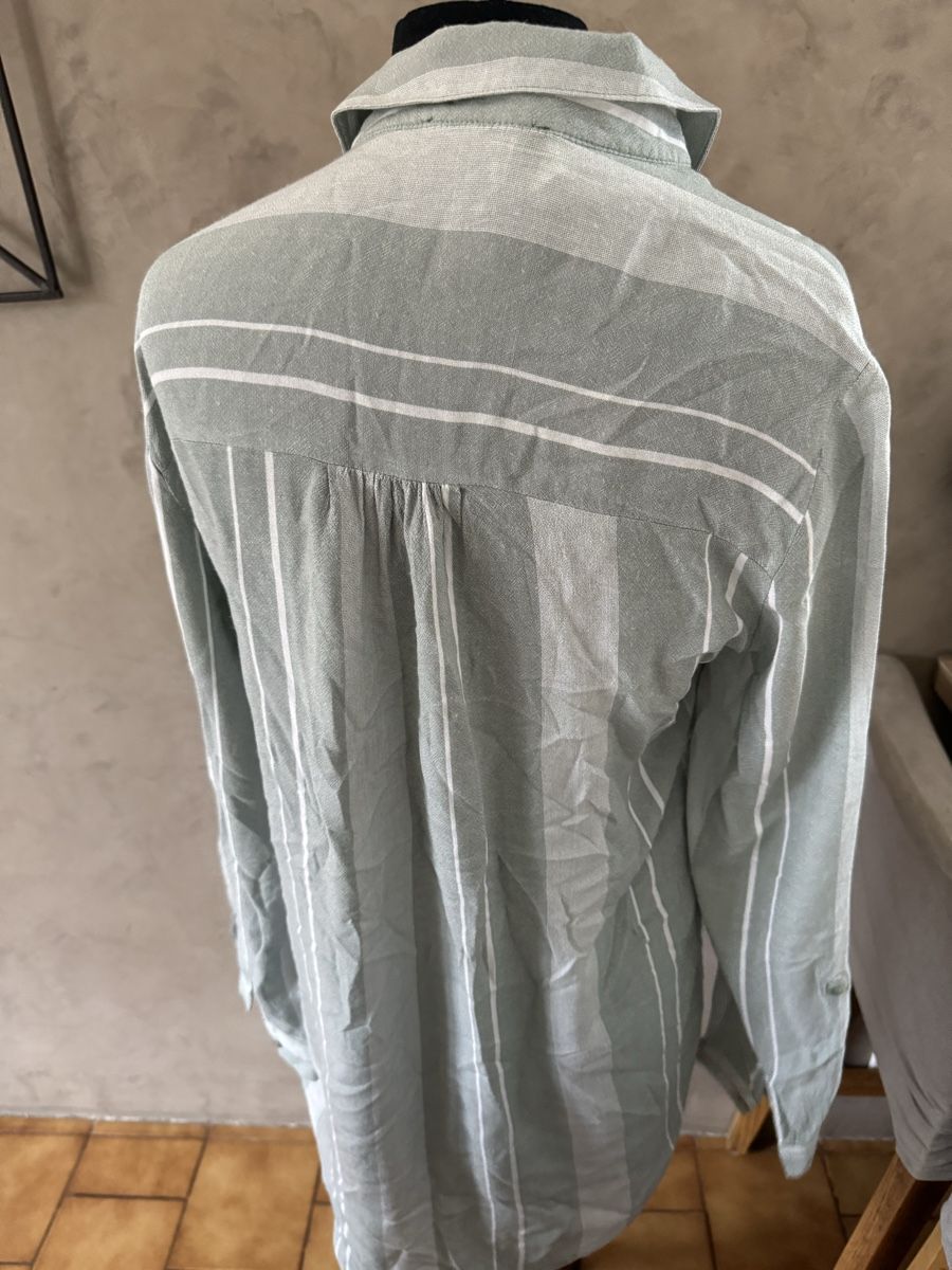 Camicette: Blouse verte rayé Taille M Mel – Usato da Veyrier venduto da kimedovapa 1