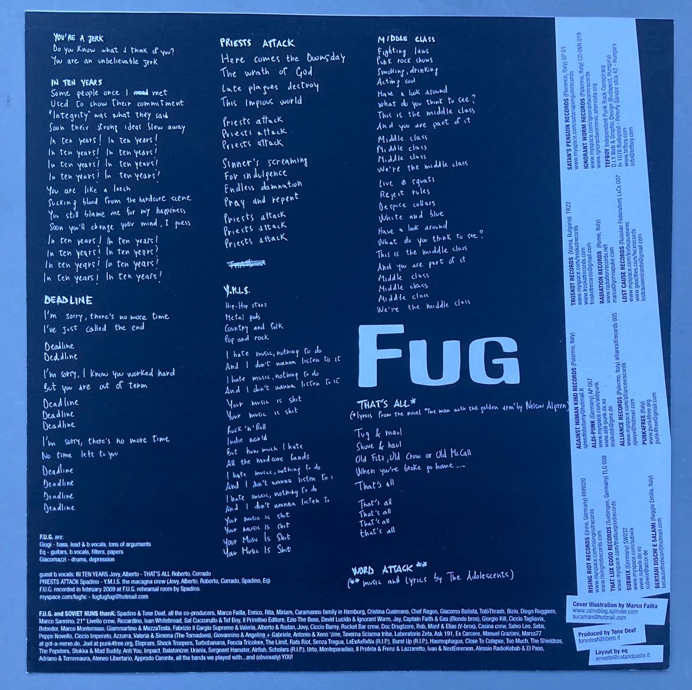 Dischi in vinile: FUG / SOVIET NUNS - FUG / SOVIET NUNS – Usato da Poliez-Pittet venduto da Newtown-Records 2