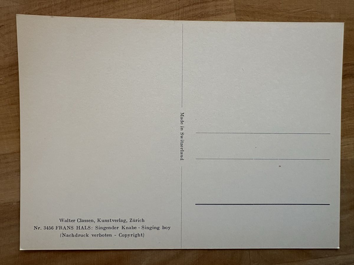 Cartoline postali: AK mit Kunst von Frans Hals – Usato da Rümlang venduto da Kartenpost1 1