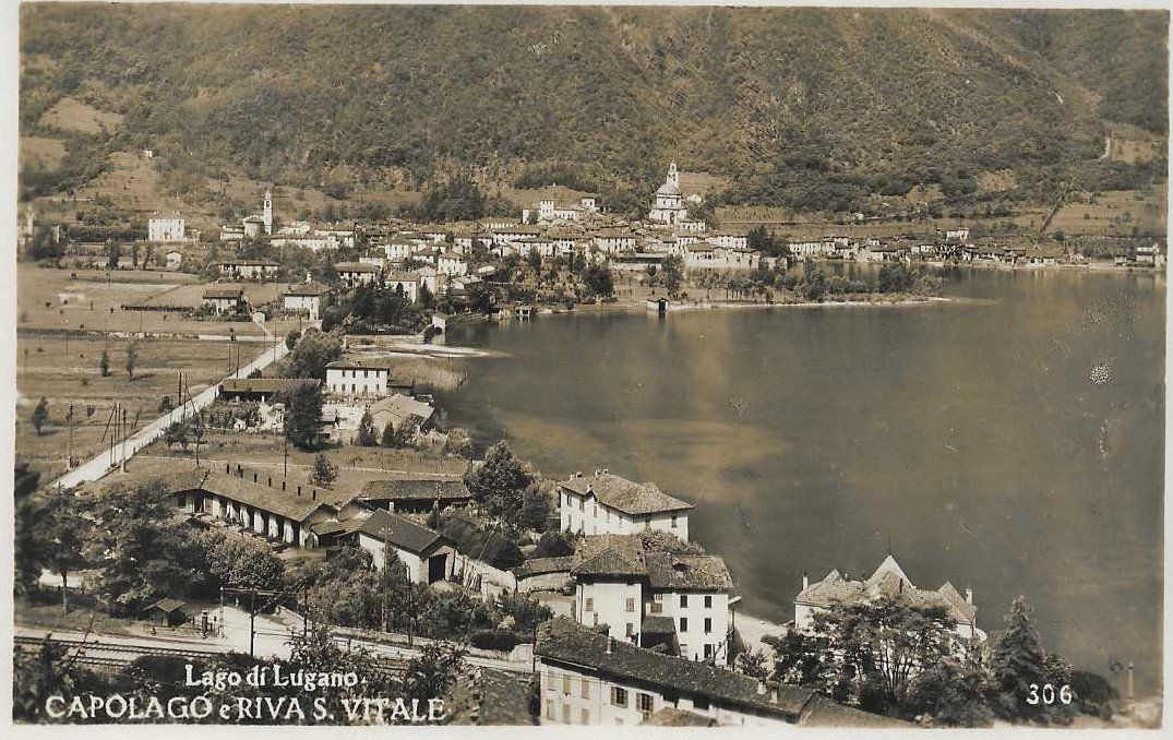 Cartoline postali: AK CAPOLAGO e RIVA S. VITALE 1948 – Usato da Schlossrued venduto da Aronliam