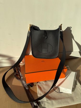 Mini Évelyne hermes noir gold