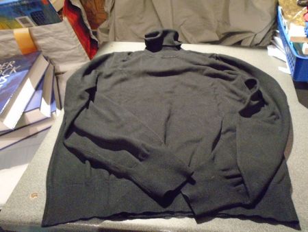 Rollkragenpullover ca. Grösse S, einfach, schwarz