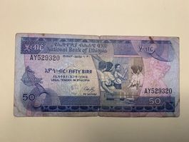 ETHIOPIA - 50 Birr n.d. (1991) - Gebraucht/Usagé - RARE