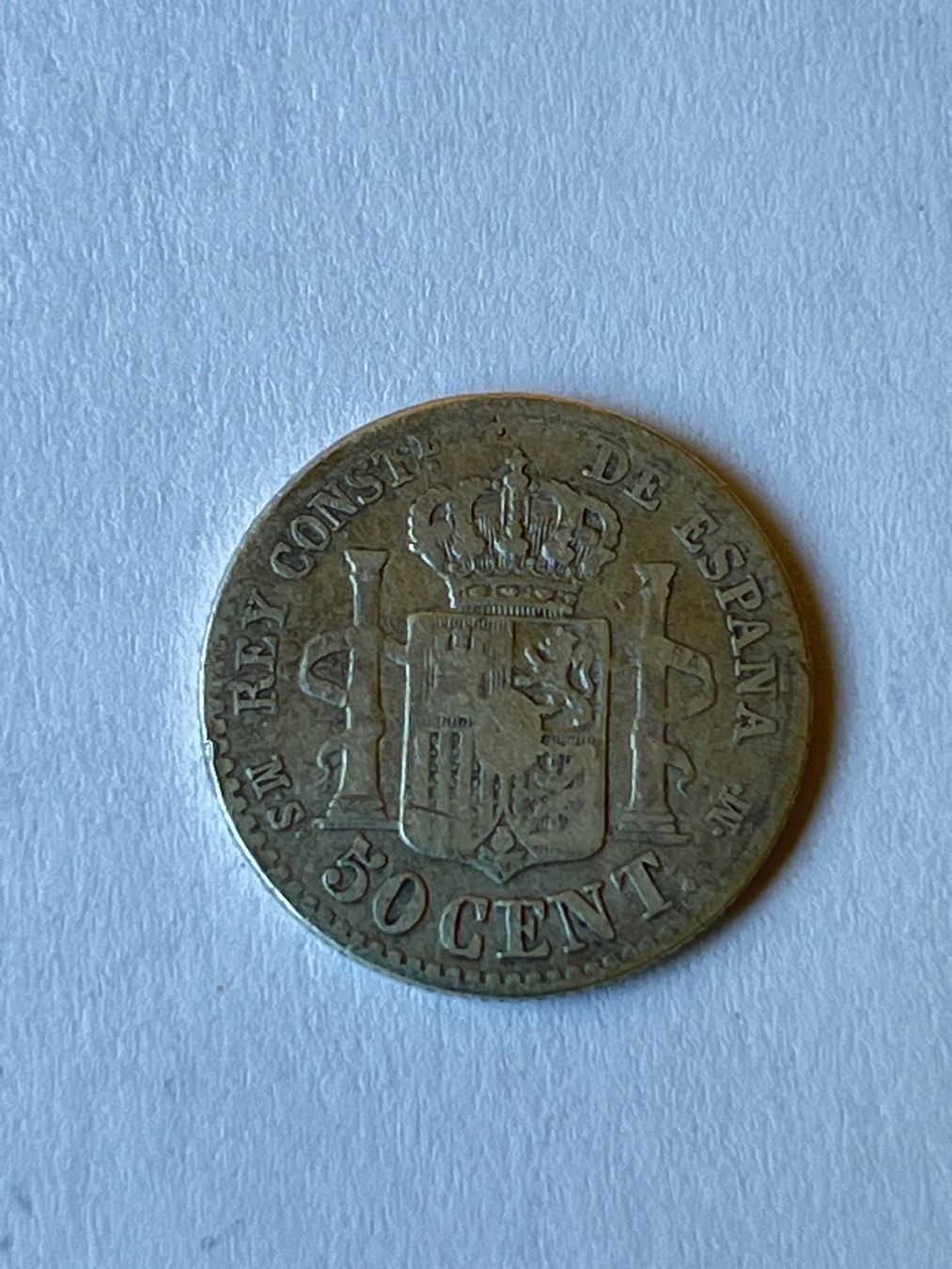 Tutti le monete: Spanien, Alfonso XII, 50 Centimos, 1881, Madrid, Silber, – Usato da ZUFIKON venduto da SULMI01 6