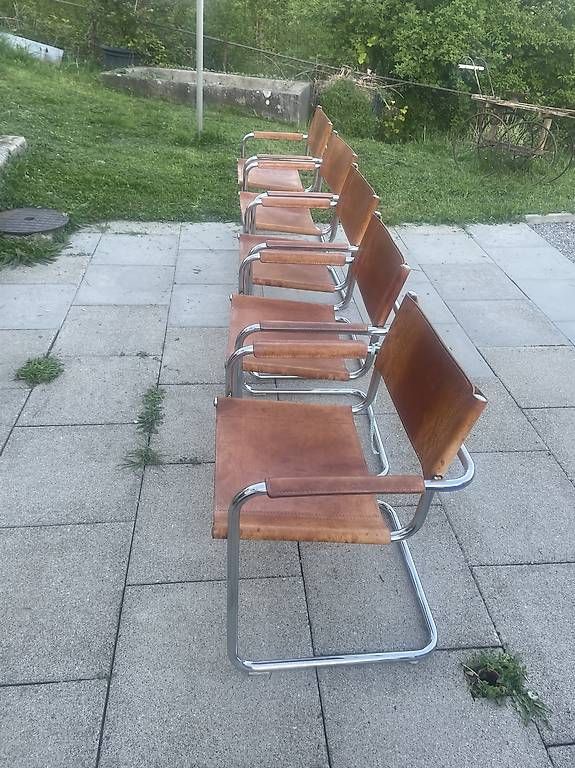 Stühle: 3 Leder Freischwinger – Gebraucht aus Hombrechtikon von leo_r5wr
