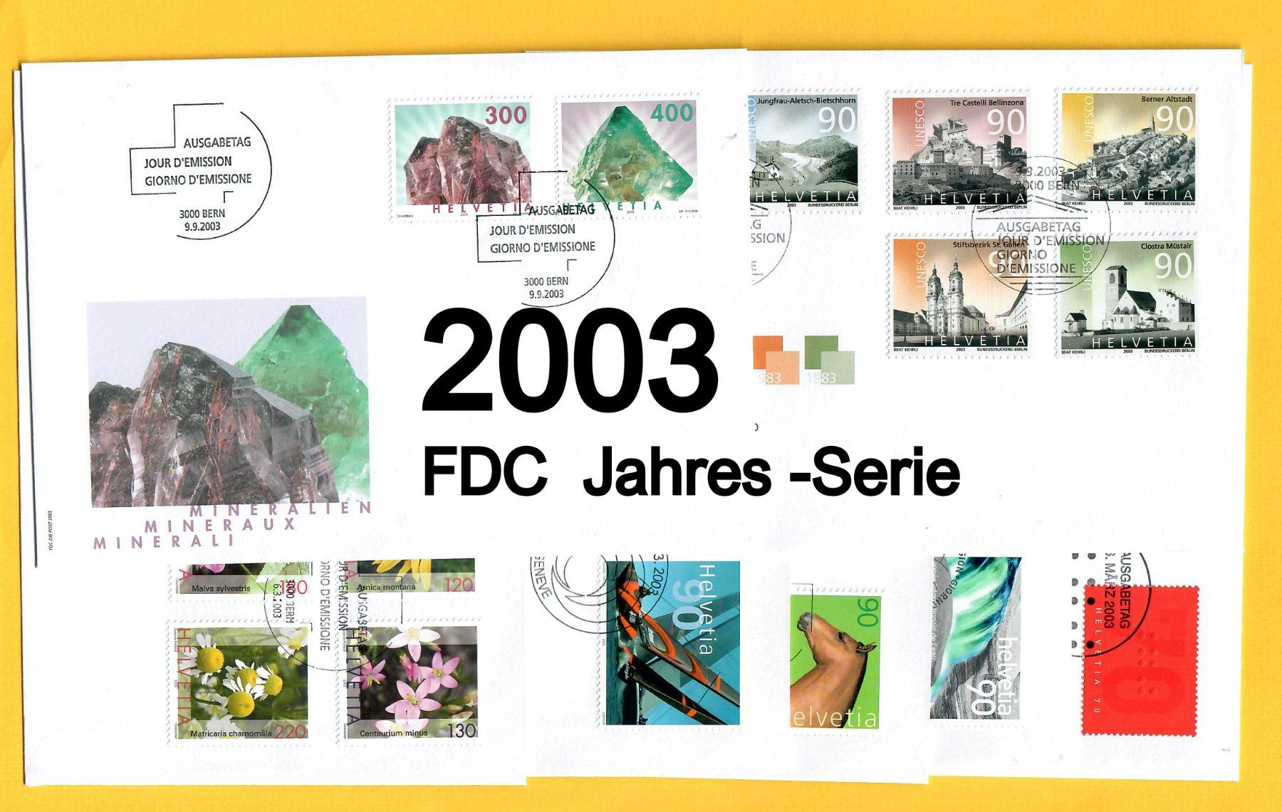 Tutti i francobolli: FDC Jahres-Serie 2003 – Usato da Bützberg venduto da Die.6.a 1
