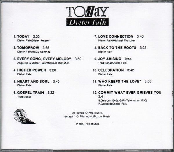 CDs: CD Dieter Falk - Today (1987) – D'occasion à Möriken AG par mineralia 1