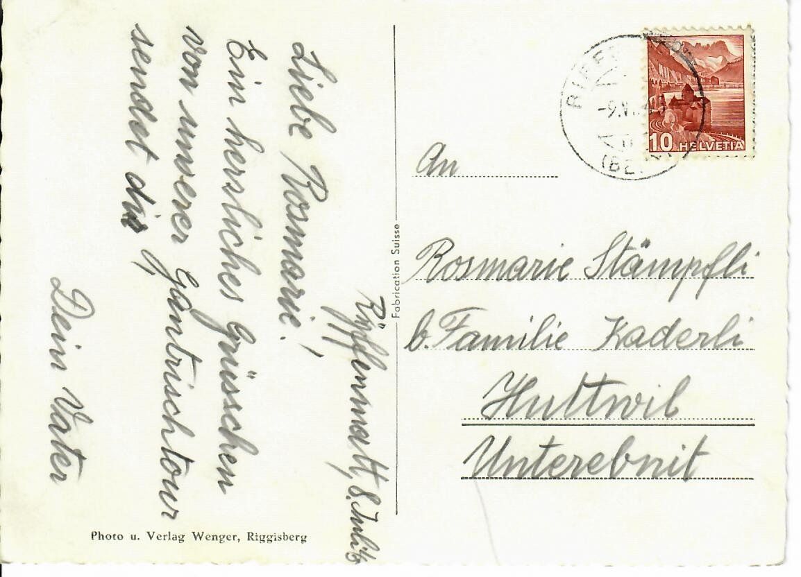 Cartoline postali: Nünenen und Gantrisch – Usato da Hochdorf venduto da Ziegel-16 1