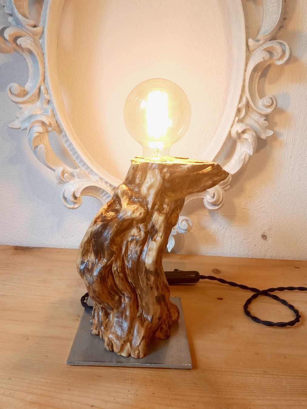 Lampes: Lampe, Weidenwurzel – Neuf avec emballage d'origine à Domat-ems par Gr8wood 1