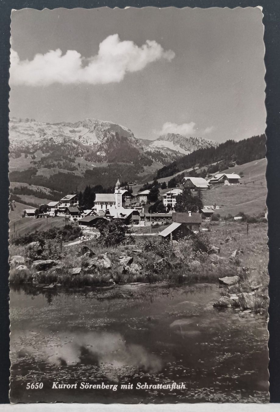 Cartoline postali: LU, Sörenberg mit Schrattenfluh, Feldpost – Usato da Aarau Rohr venduto da mgvw