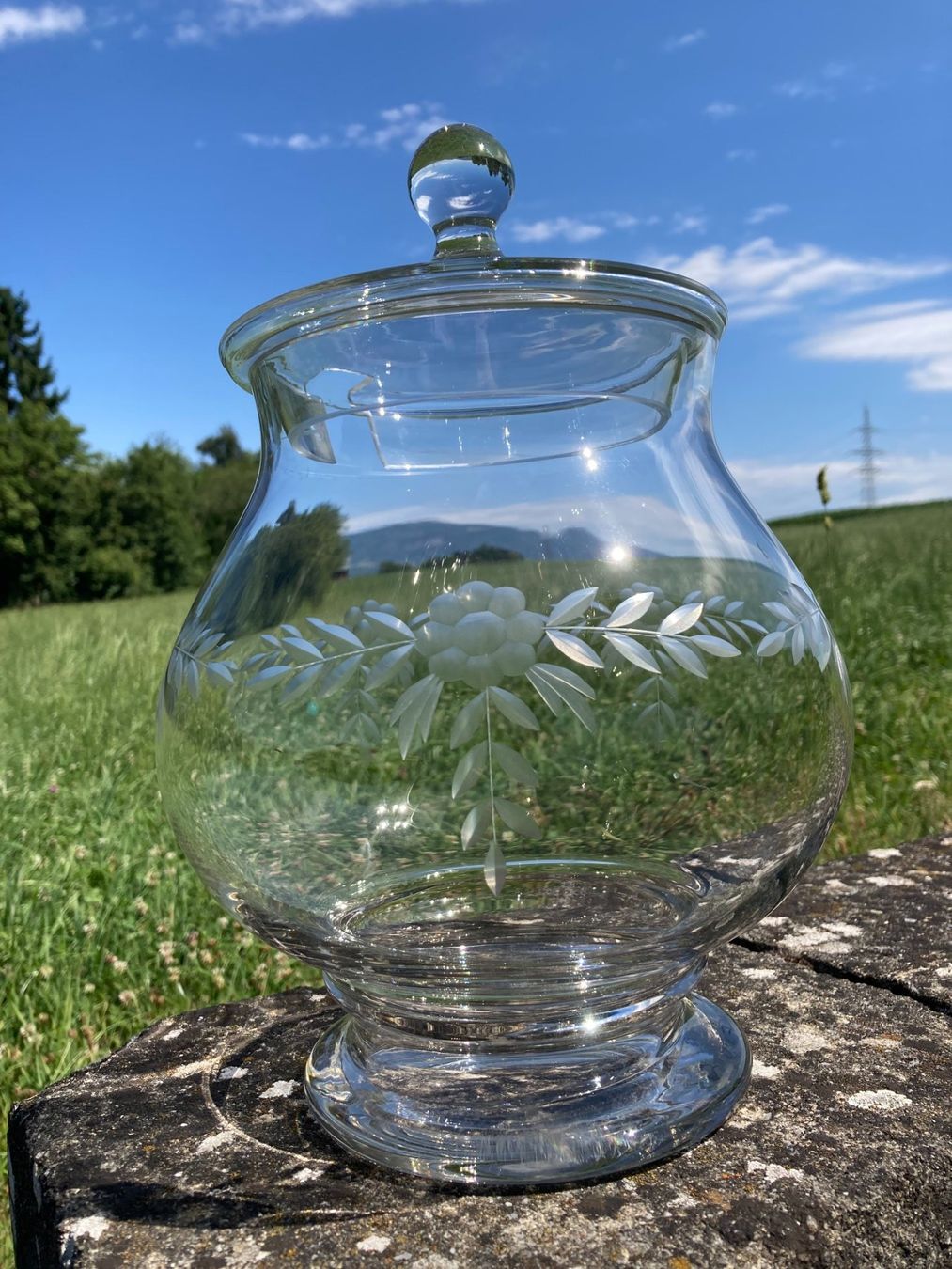 Karaffen: GROSSE KRISTALL-BOWLE MIT SCHLIFF  4500 - 5000 ML – Gebraucht aus Subingen von ArtBead 2