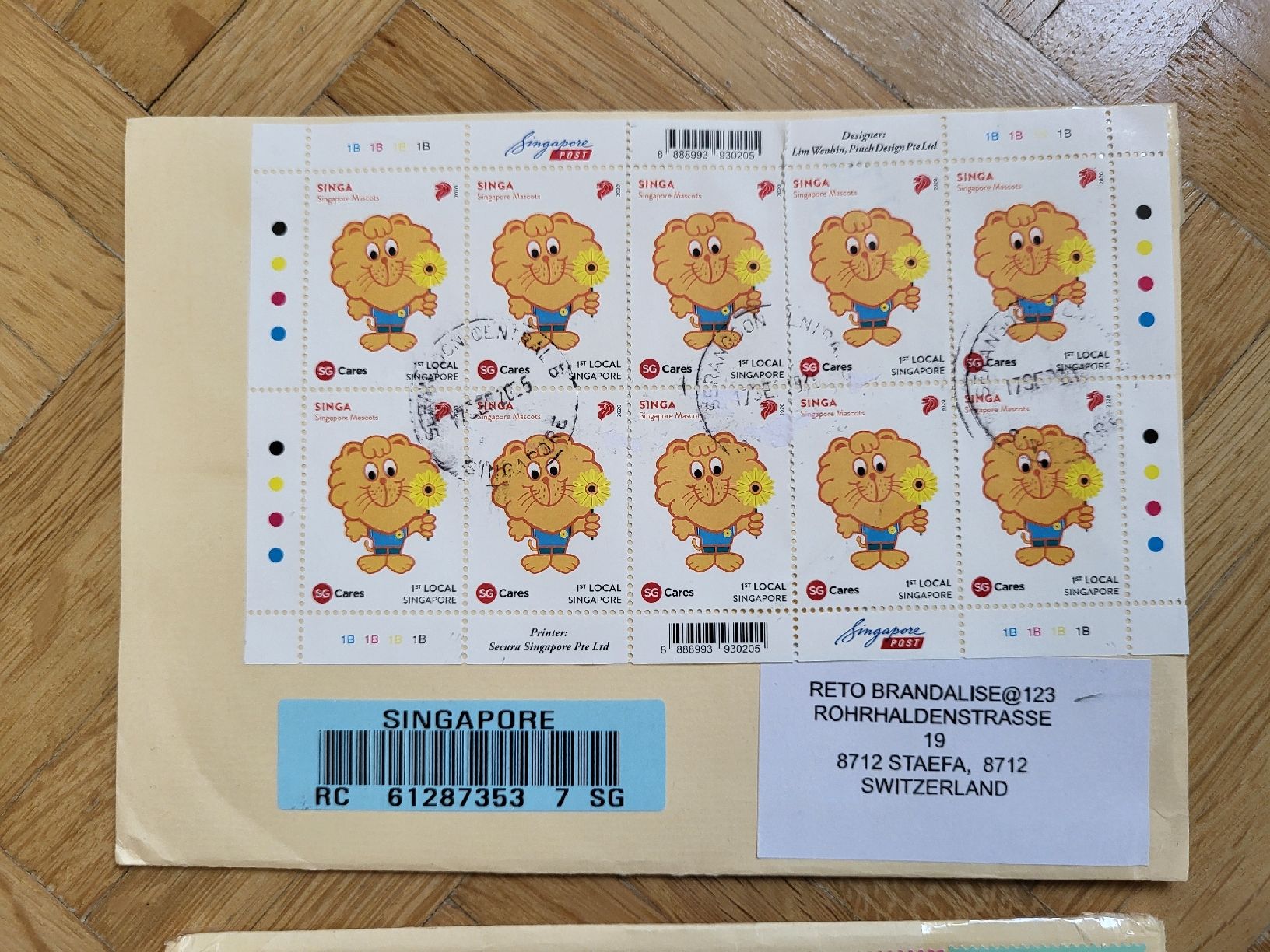 Alle Briefmarken: 2017/20, Singapur  - 2 schöne Briefumschläge – Gebraucht aus stäfa von brandy66 3