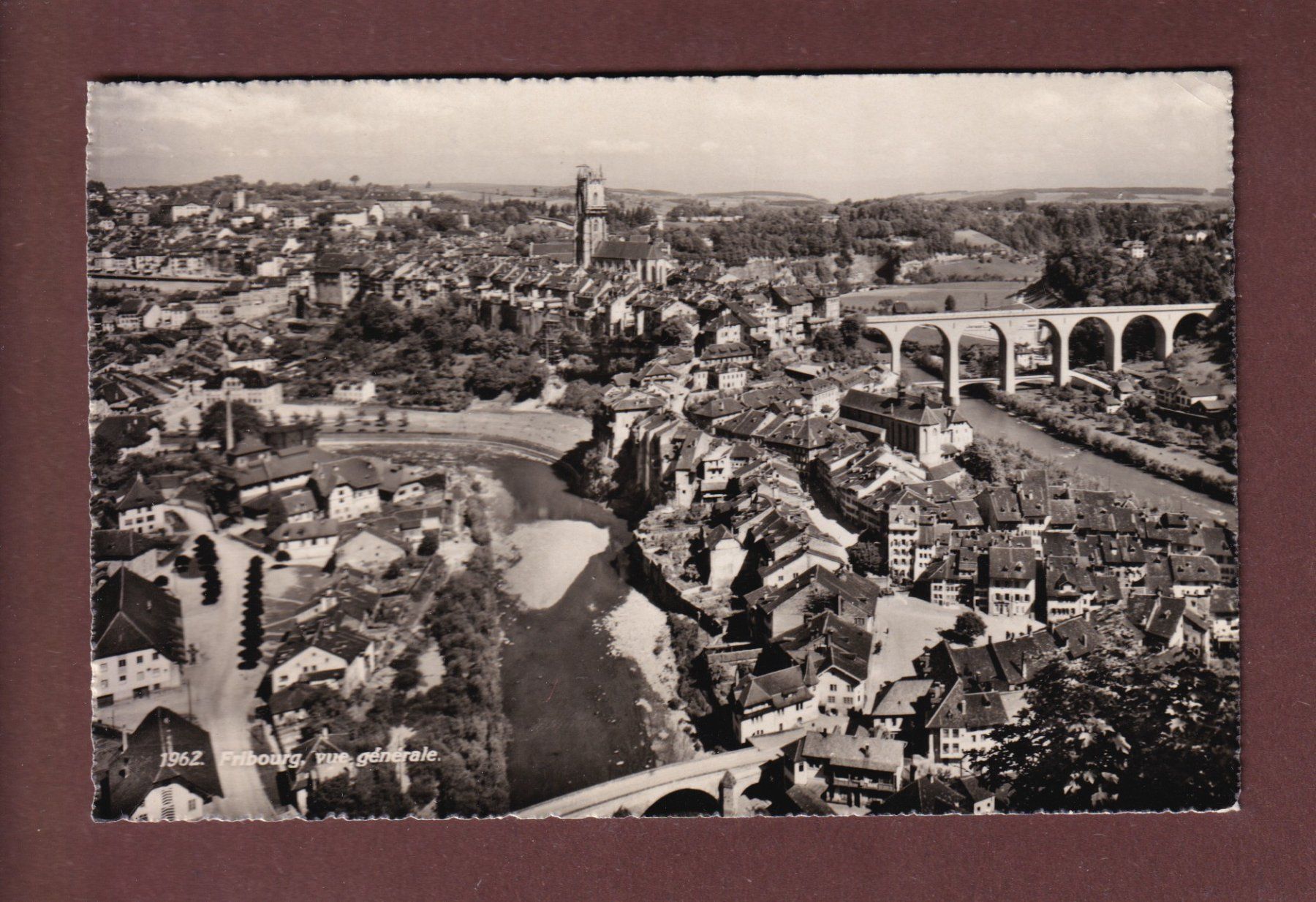 Cartoline postali: FRIBOURG et la Sarine – Usato da Pully venduto da nicecards-shop
