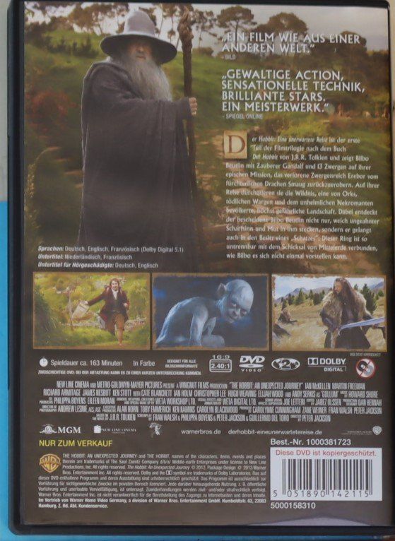 Tutti i DVDs: Der Hobbit eine Unerwartete Reise – Usato da Luzern venduto da CONTENTI 2