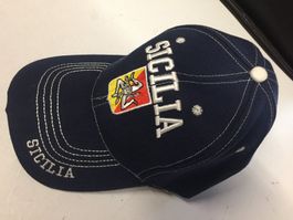 Sicilia Sizilien Cap, bestickt dunkelblau one Size