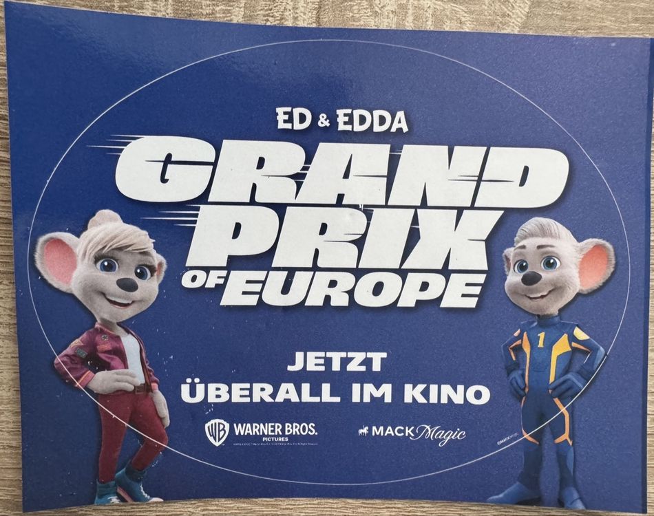 Ed & Edda Grand Prix of Europe Europapark Sticker (Neu (gemäss ...